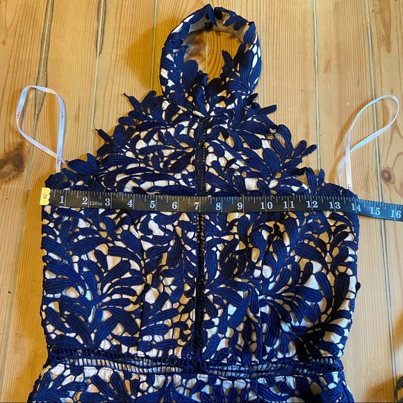 NWOT Lulus Divine Destiny Navy Blue Lace Midi Dress - Picture 13 of 17